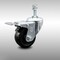 Service Caster 3 Inch SS Hard Rubber Swivel 3/8 Inch Threaded Stem Caster with Total Lock Brake SCC-SSTSTTL20S314-HRS-381615 - alternate 1
